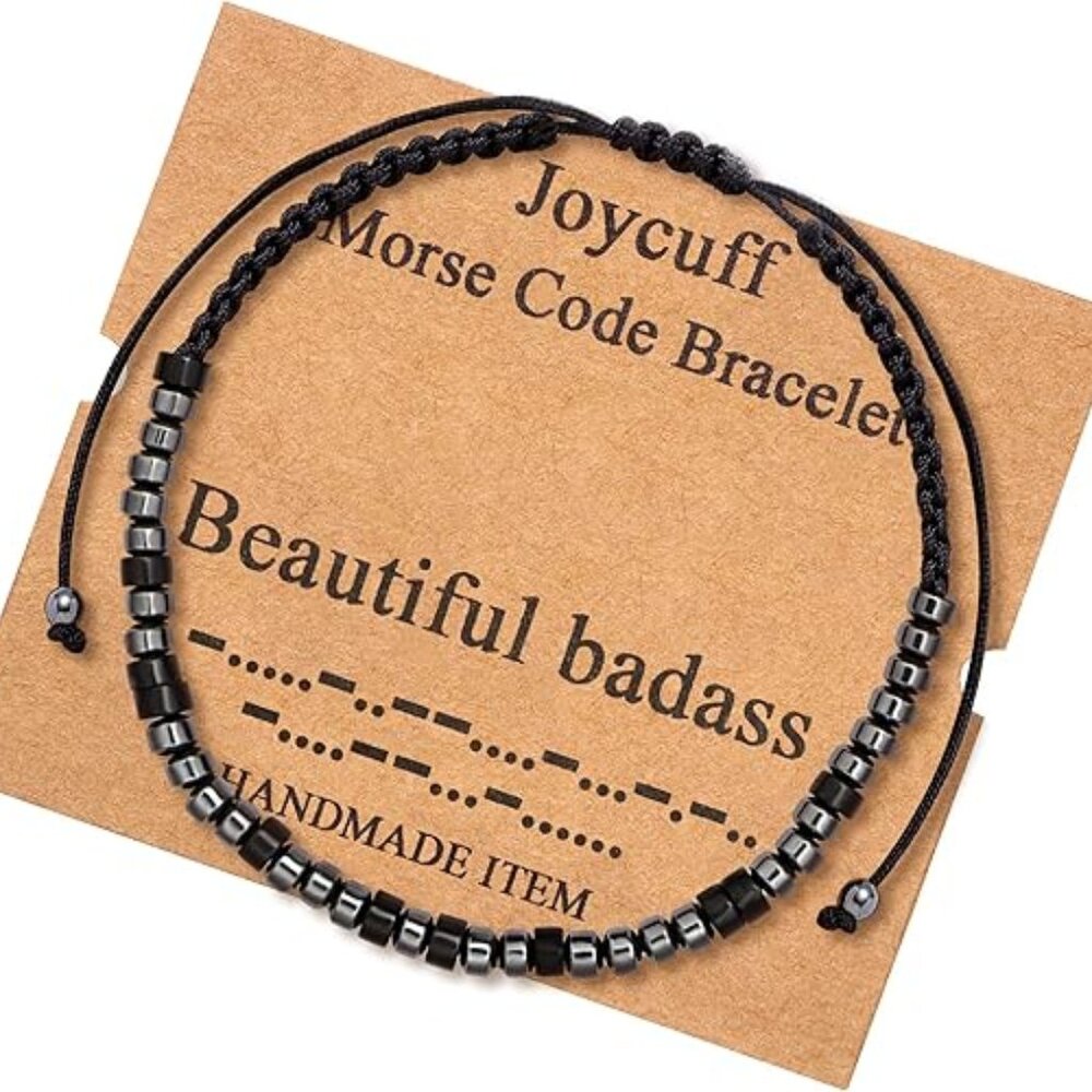 Free with a bundle (2 more items). JoycuFF Morse Code Bracelet.